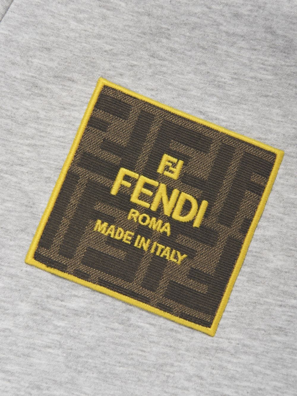 Shop Fendi Logo-appliquéd Cotton Track Shorts In Grey