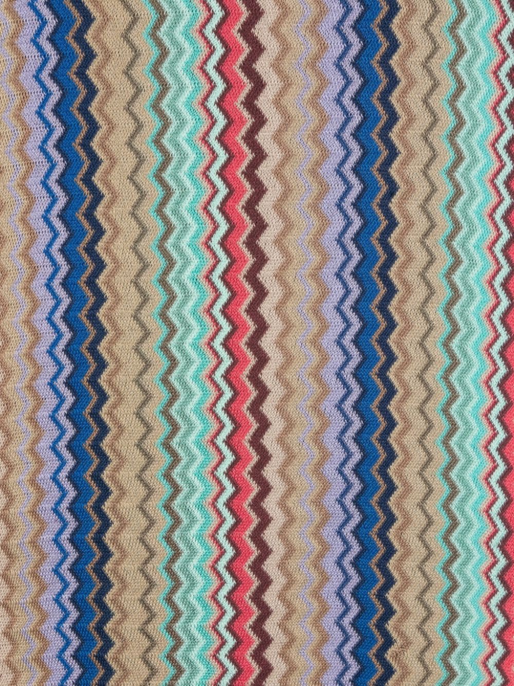 Missoni zigzag woven cotton scarf - Beige