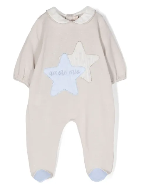 La Stupenderia stars-patch cotton pajamas