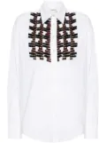 P.A.R.O.S.H. sequinned cotton shirt - White