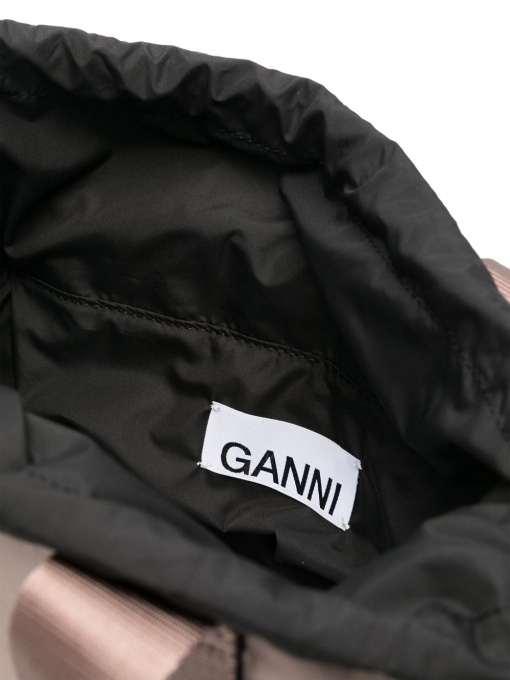Shop Ganni Small Tech Tote Bag In Neutrals