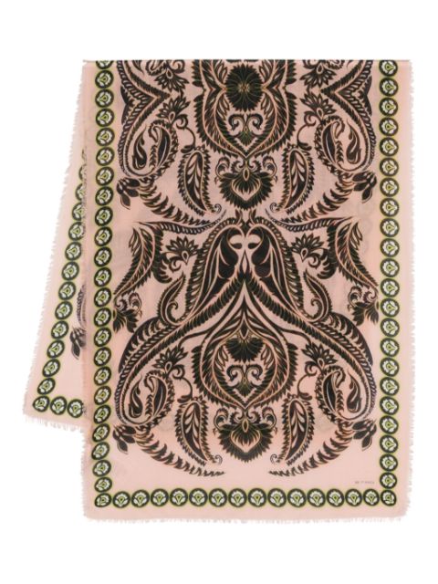 ETRO Aurea-motif interlock-twill scarf Women