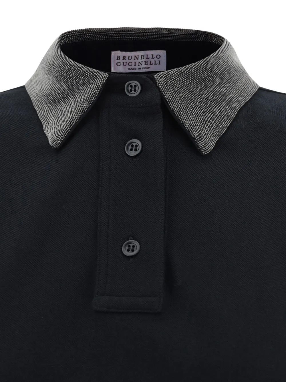 Brunello Cucinelli Poloshirt met detail Zwart