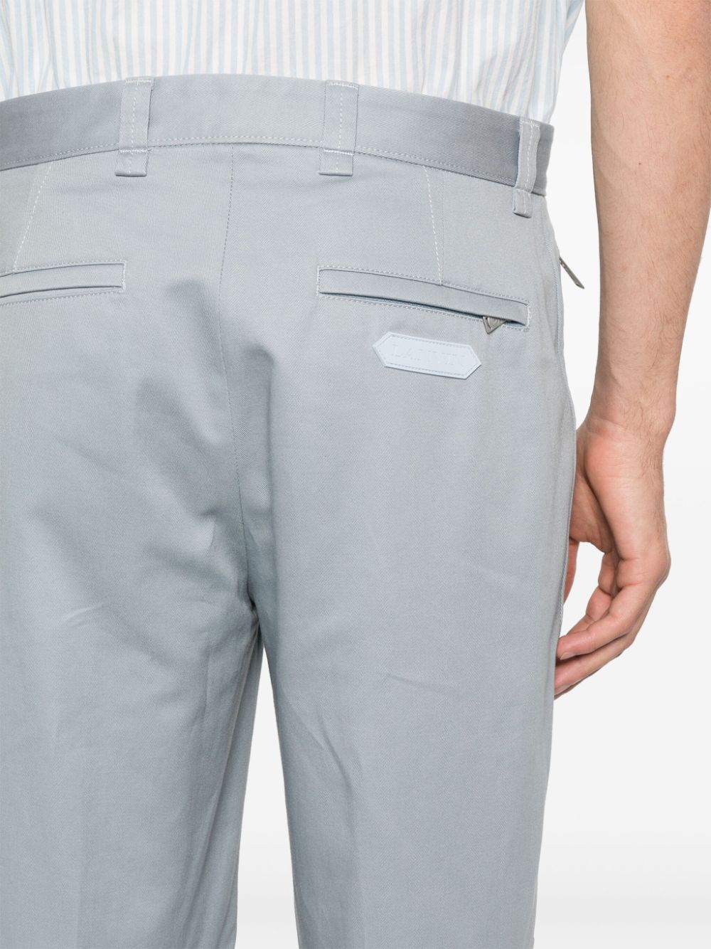 Shop Lanvin Biker Straight-leg Trousers In Grey