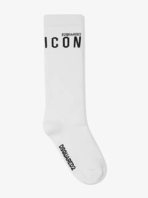 DSQUARED2 KIDS logo-jacquard socks