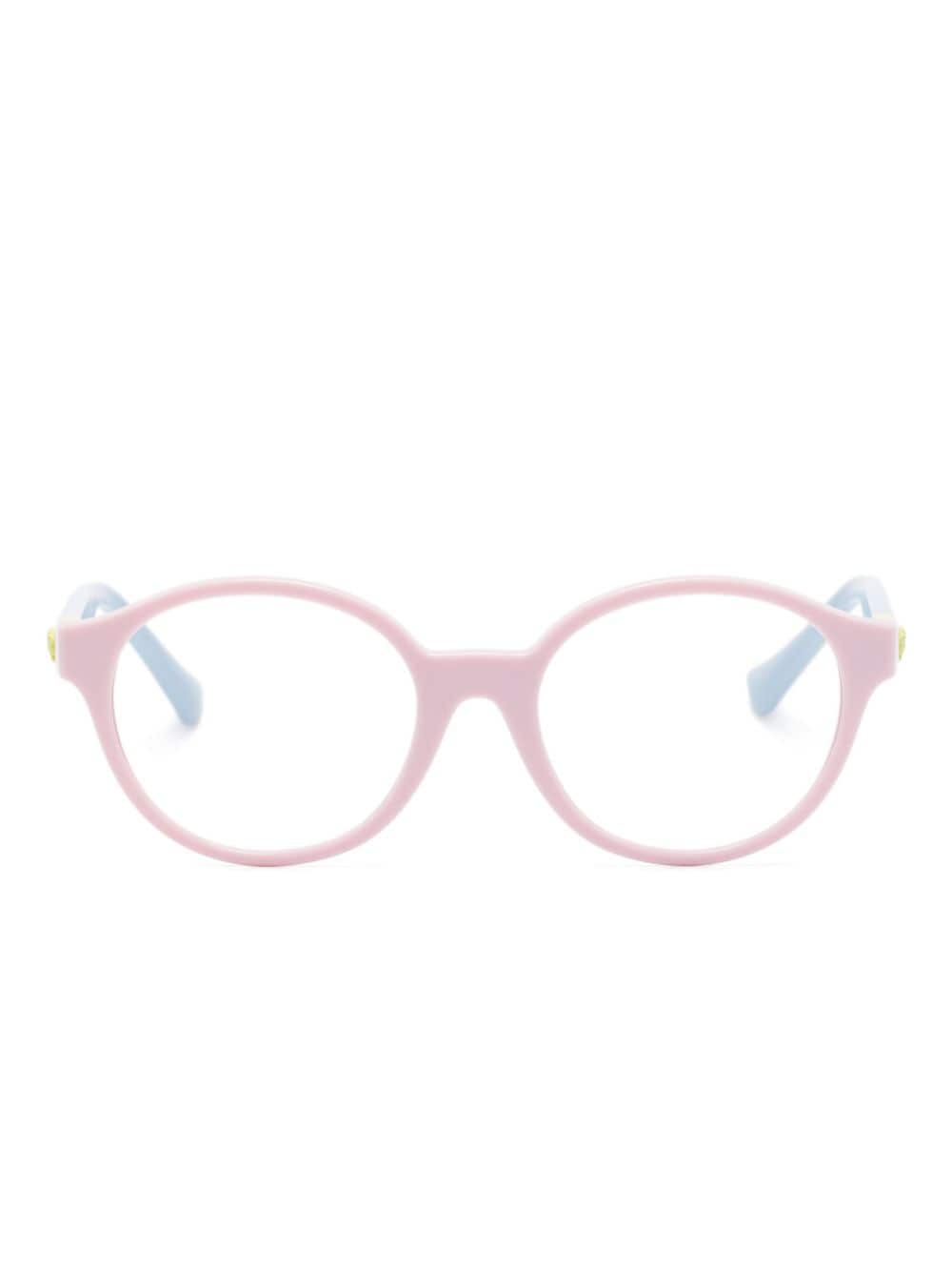 Image 1 of Versace Kids Medusa-motif round-frame glasses
