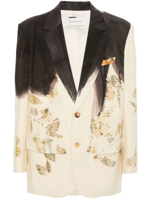 Feng Chen Wang natural-dyed single-breasted blazer