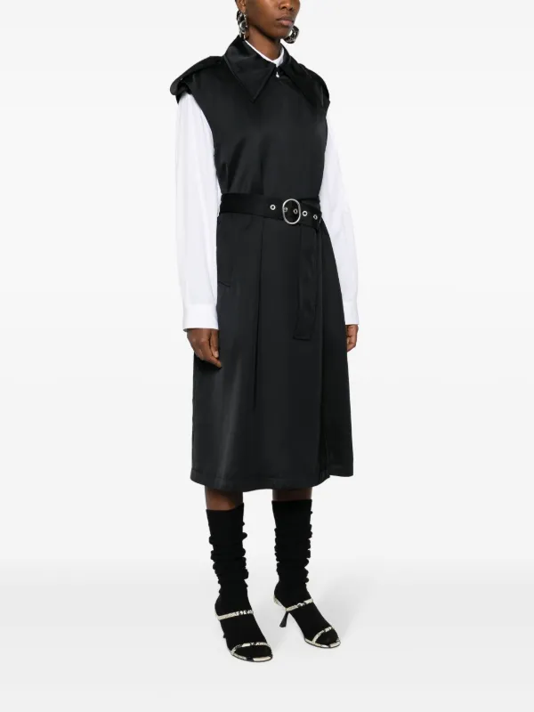 Jil Sander トレンチコート | ブラック | FARFETCH JP Jil Sander トレンチコート | ブラック | FARFETCH JP