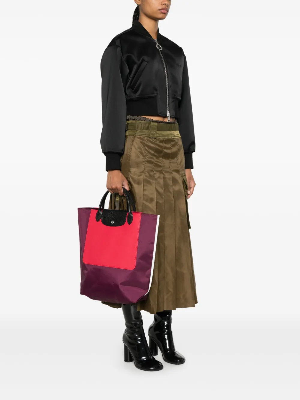 Longchamp Cabas medium tas - Paars
