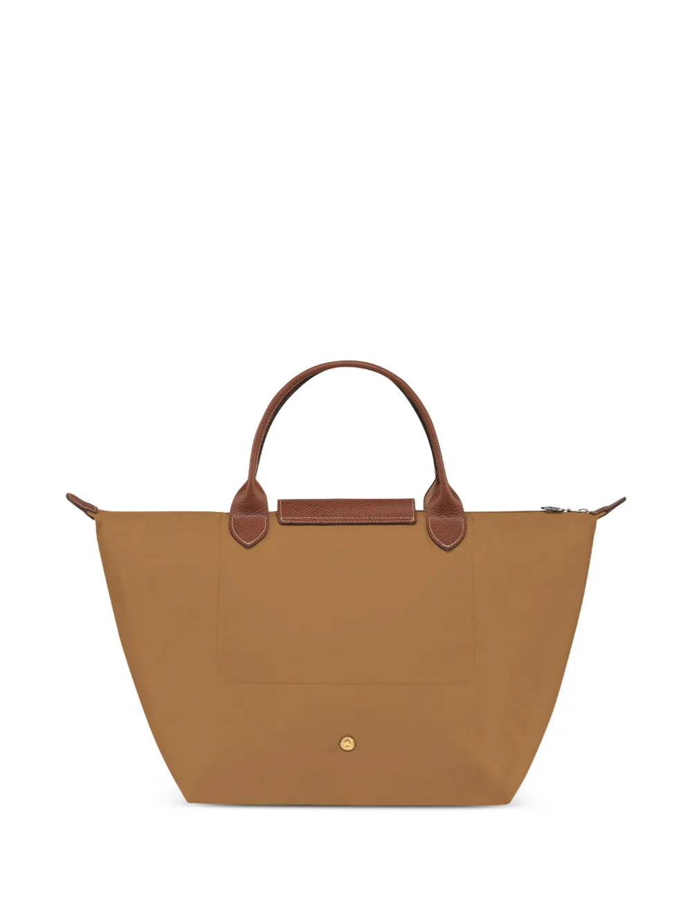 Longchamp - Le Pliage Original medium shopper - dames - polyamide/kalfsleer - Eén maat - Beige