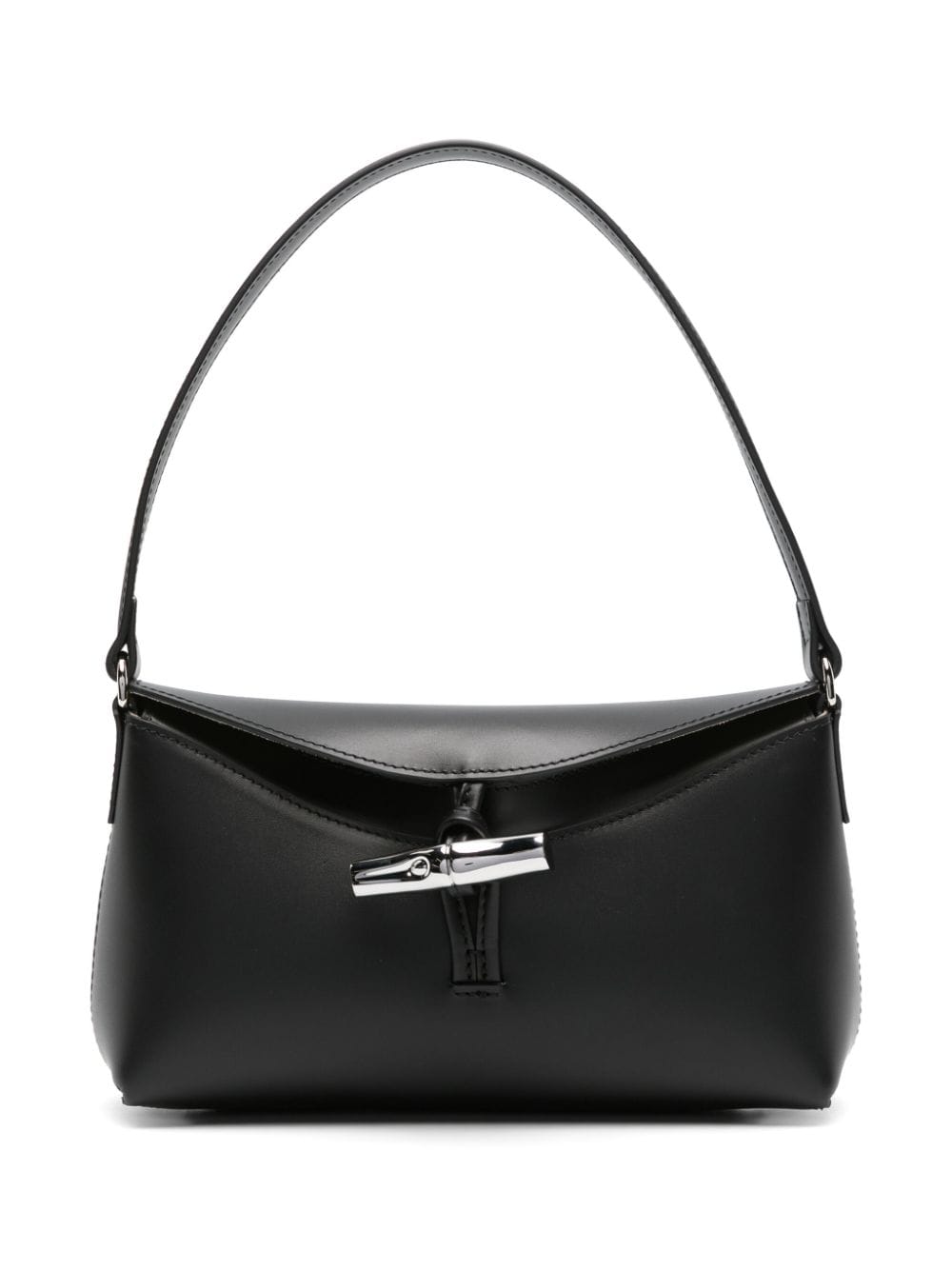 Longchamp Small Le Roseau Shoulder Bag In Black