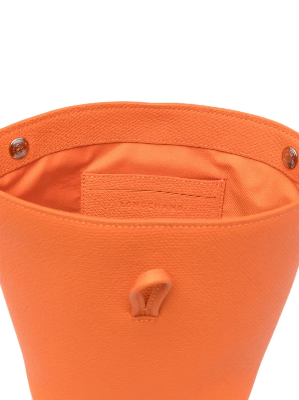 Longchamp XS Le Roseau Essential Leather Bucket Bag Orange FARFETCH AE
