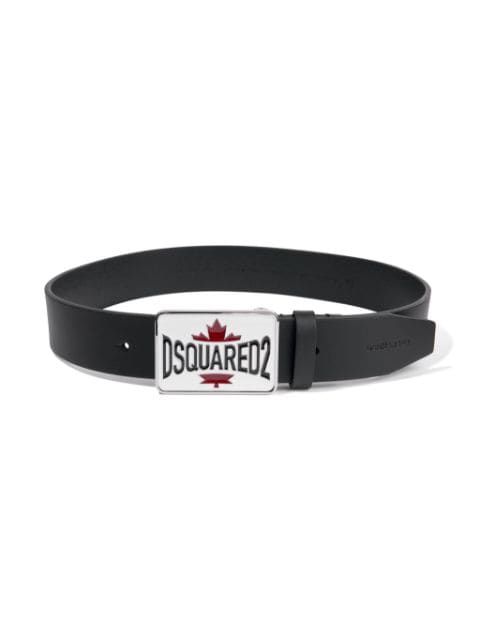Dsquared2 Kids logo-buckle leather belt