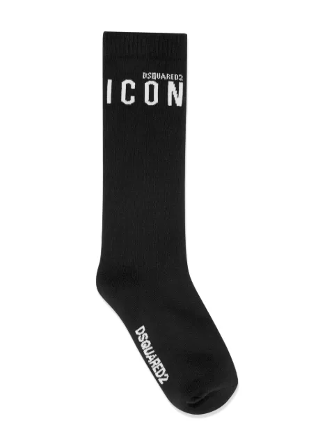 DSQUARED2 KIDS calcetines con logo en jacquard