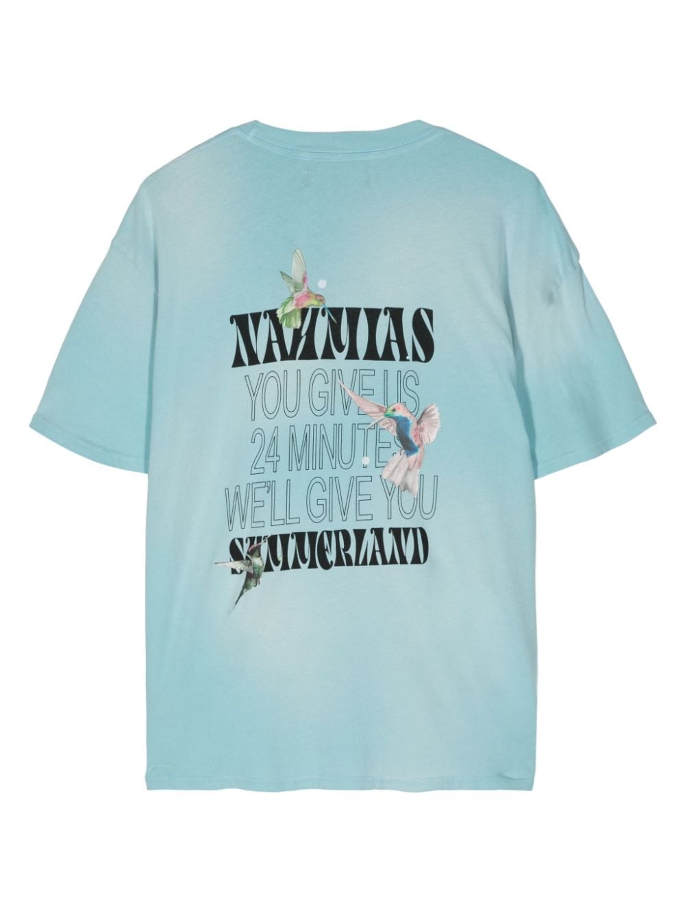 Shop Nahmias Logo-print Cotton T-shirt In Blue