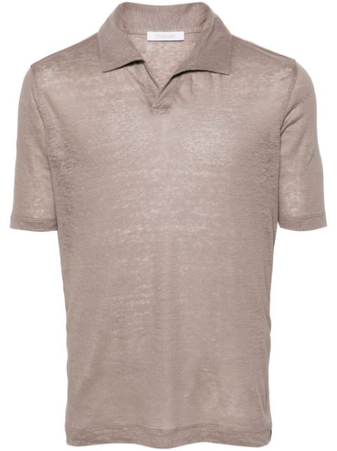Cruciani short-sleeve linen polo shirt