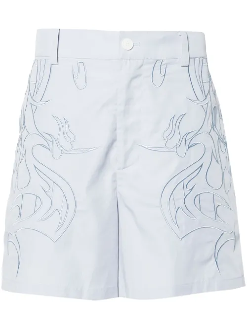 Short en coton à motif brodé - Feng Chen Wang - Modalova
