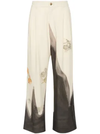 Feng Chen Wang natural-dyed straight-leg Trousers - Farfetch