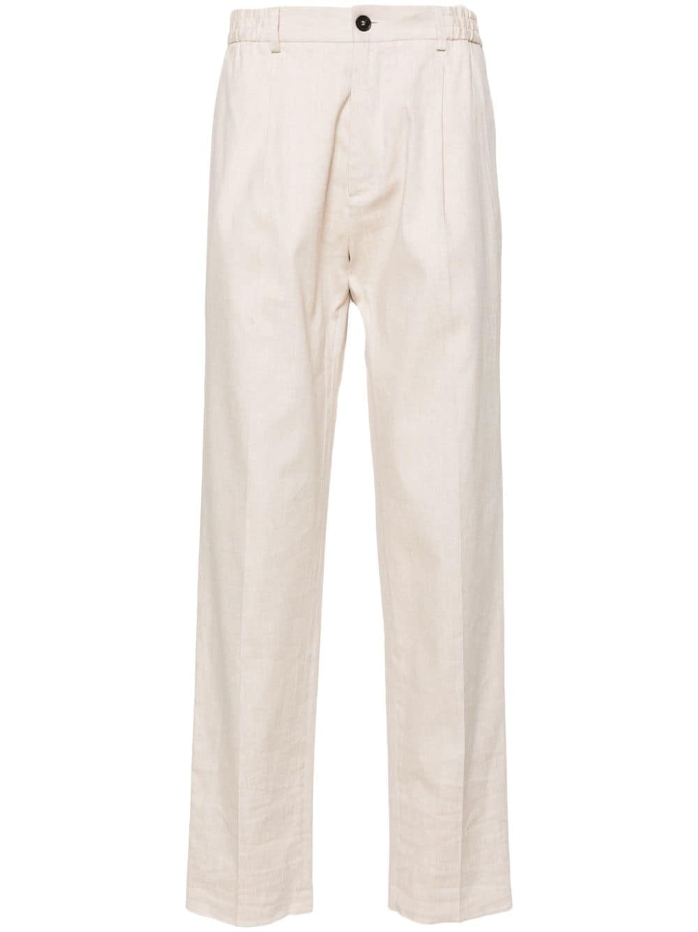 linen blend chino trousers