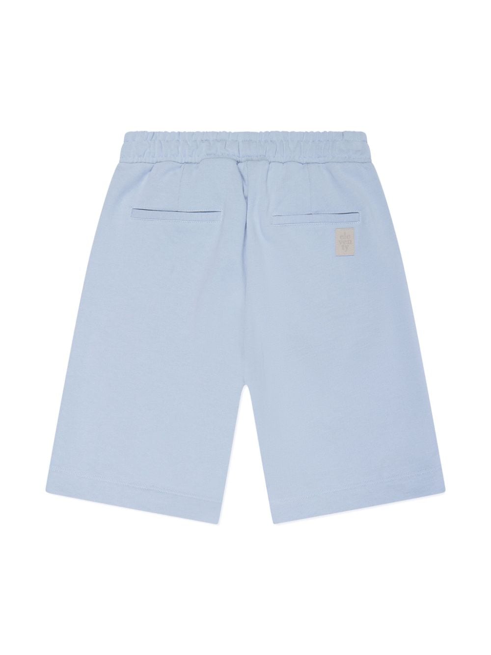 Shop Eleventy Cotton Cargo Shorts In Blue