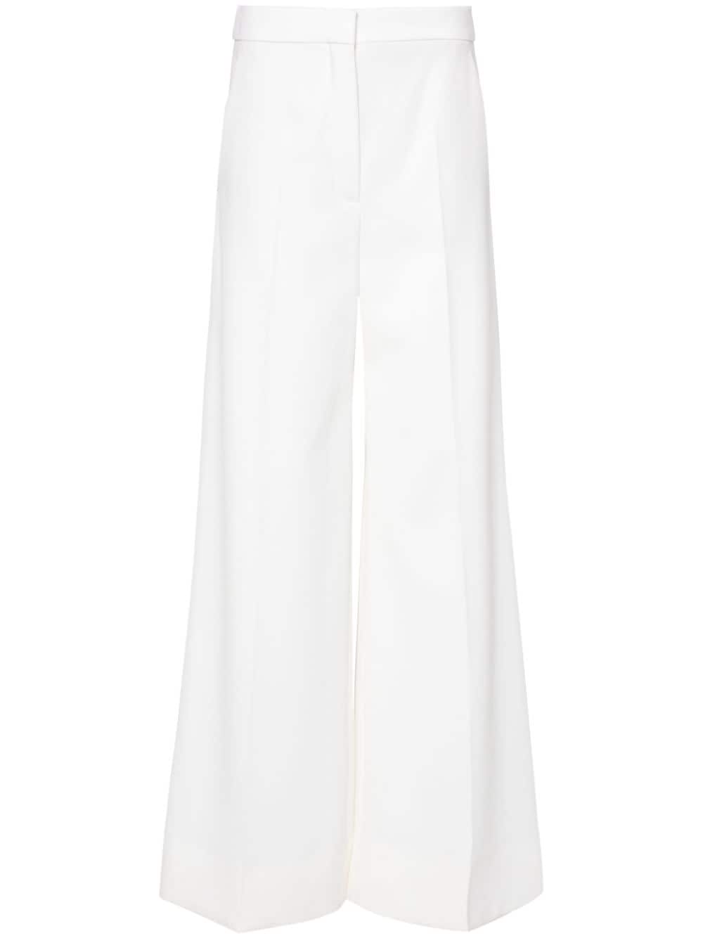 Shop Stella Mccartney High-rise Wide-leg Trousers In White