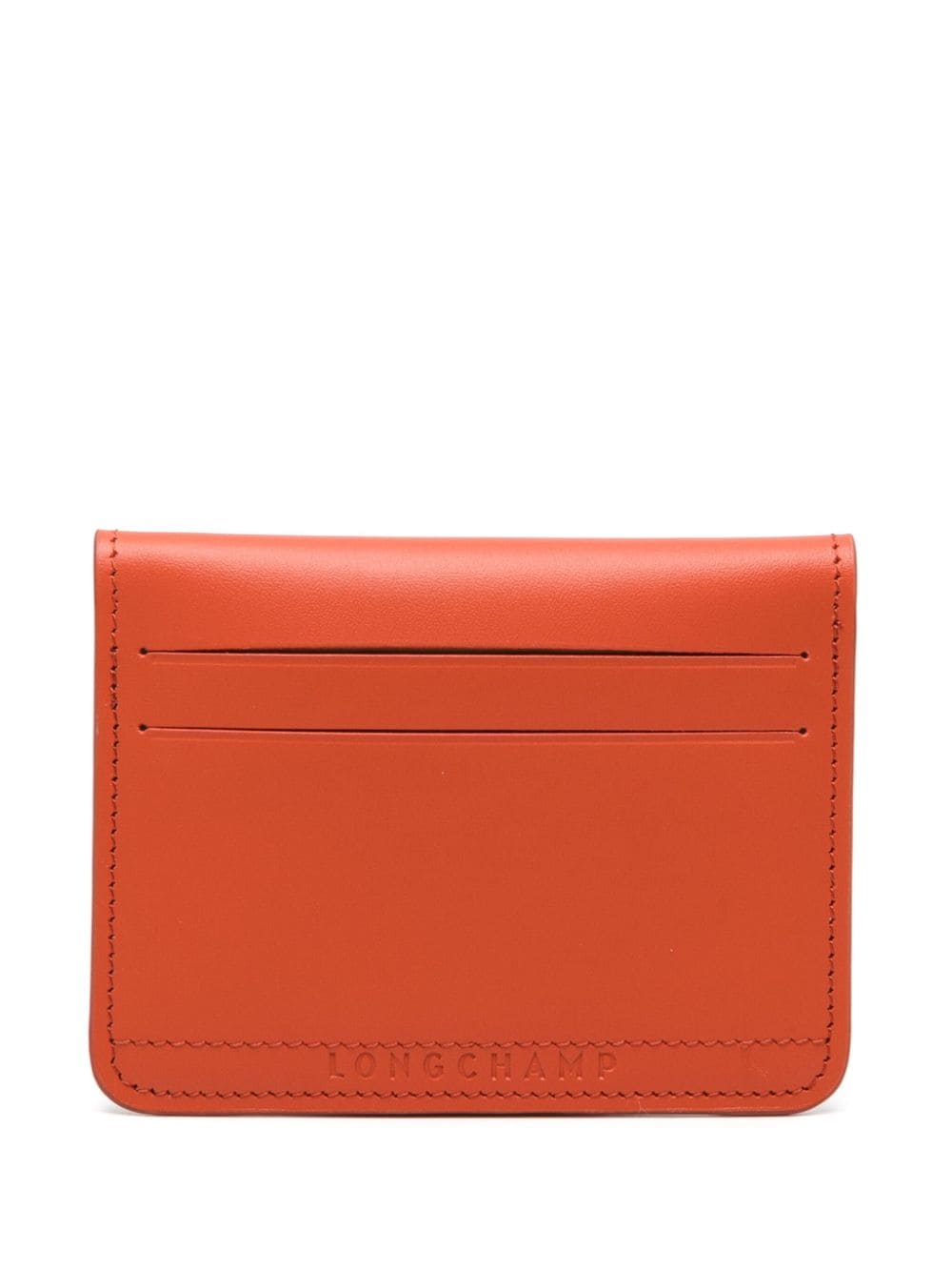 Shop Longchamp Le Pliage Xtra Leather Cardholder In Orange