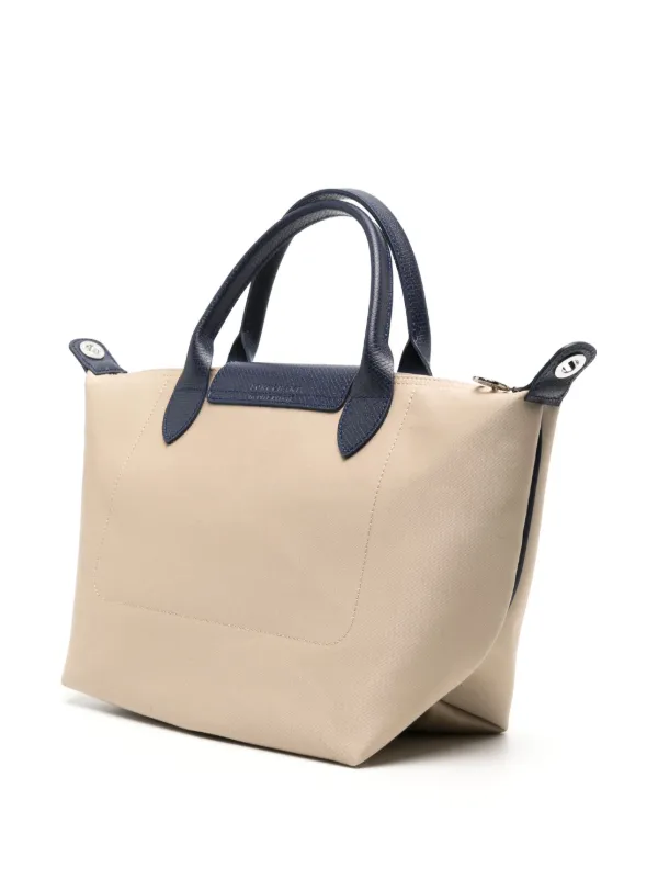 Longchamp Le Pliage S slogan print Tote Bag Neutrals FARFETCH AE