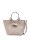 Longchamp Le Roseau XS leather tote bag - Neutrals