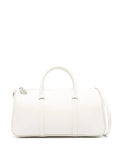 Longchamp logo-debossed leather tote bag