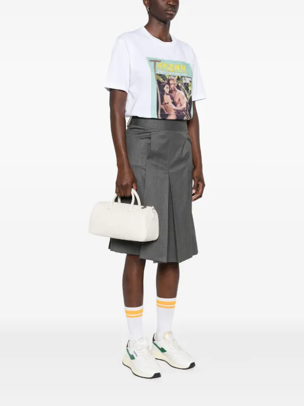 Longchamp logo-debossed Leather Tote Bag | White | FARFETCH