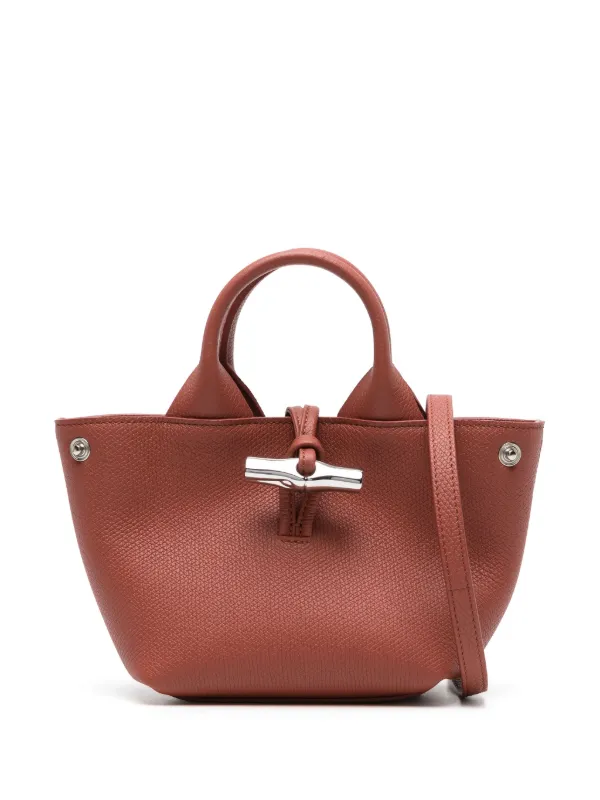 Longchamp Small Roseau Tote Bag Brown FARFETCH CA