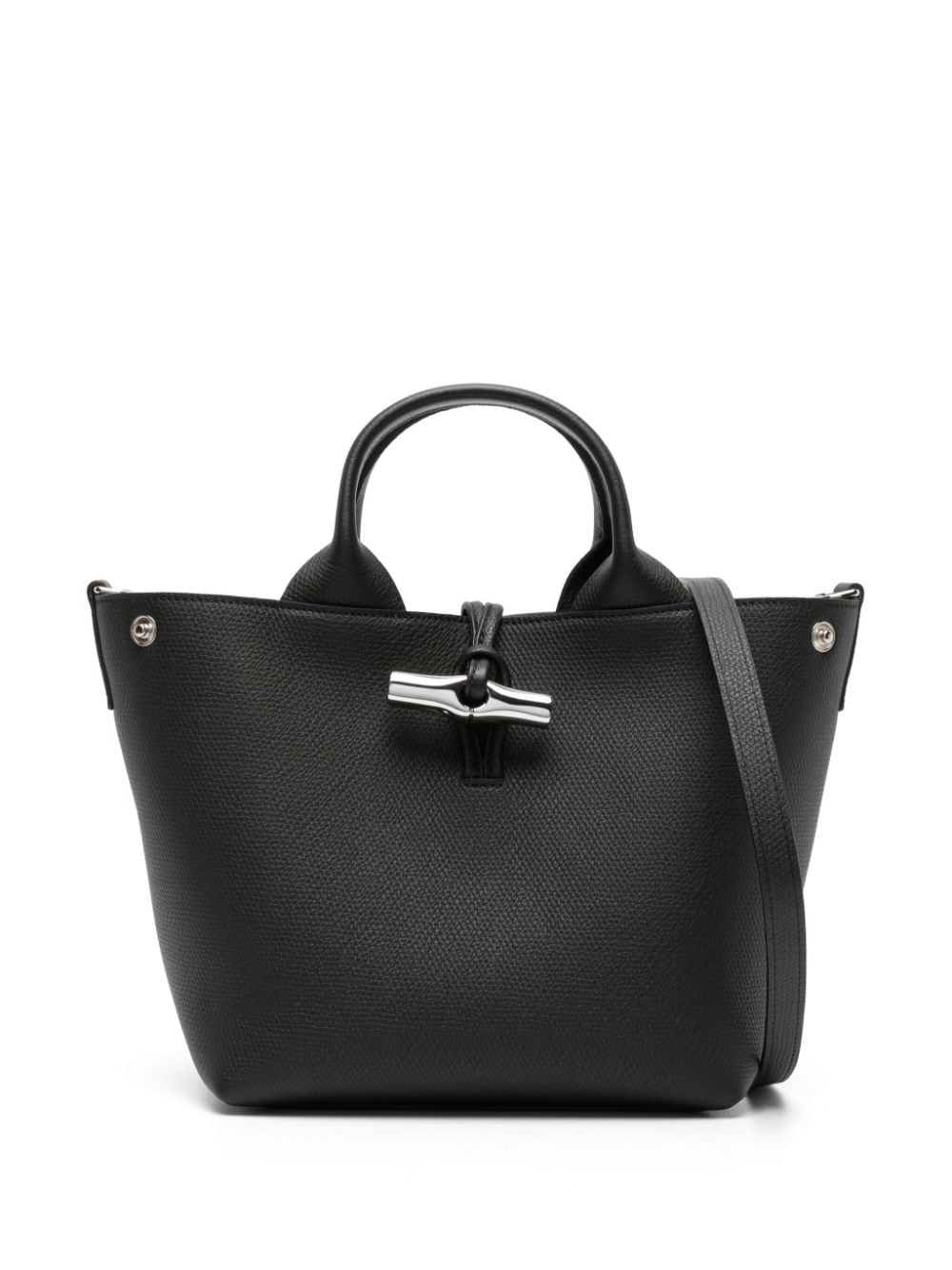 Shop Longchamp Small Le Roseau Tote Bag In Black