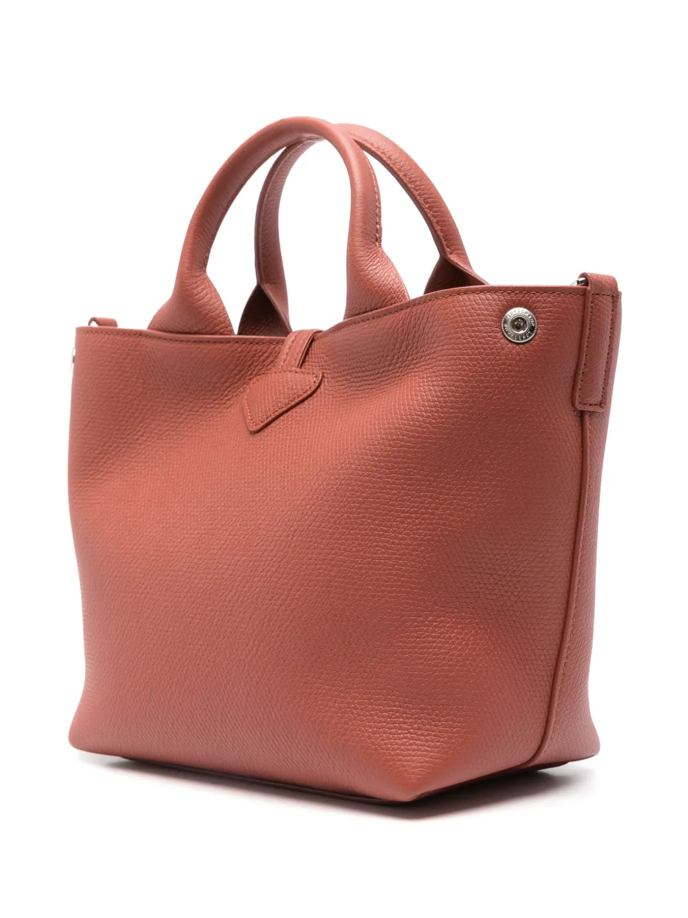 Longchamp Le Roseau leren shopper Rood