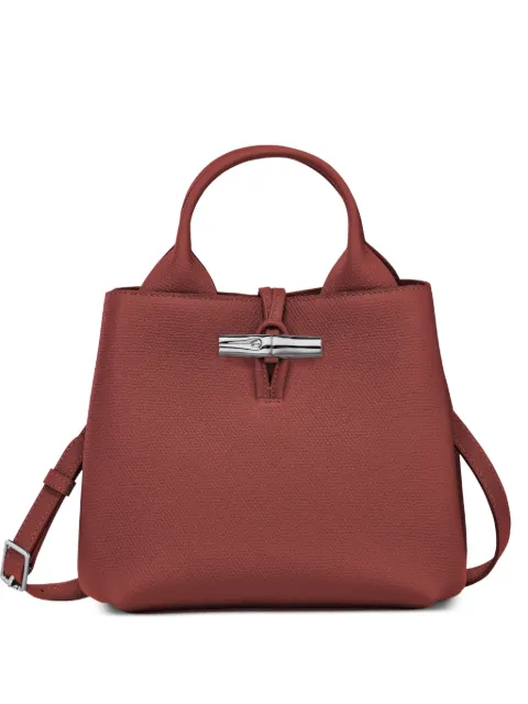 Longchamp Le Roseau 小号皮质手提包