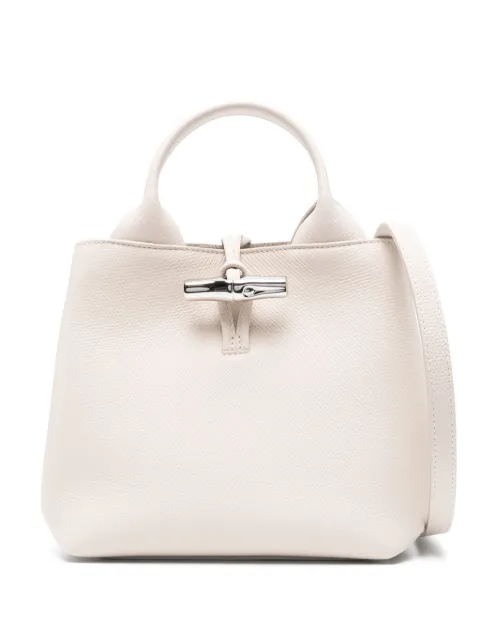 Longchamp small Le Roseau leather tote bag