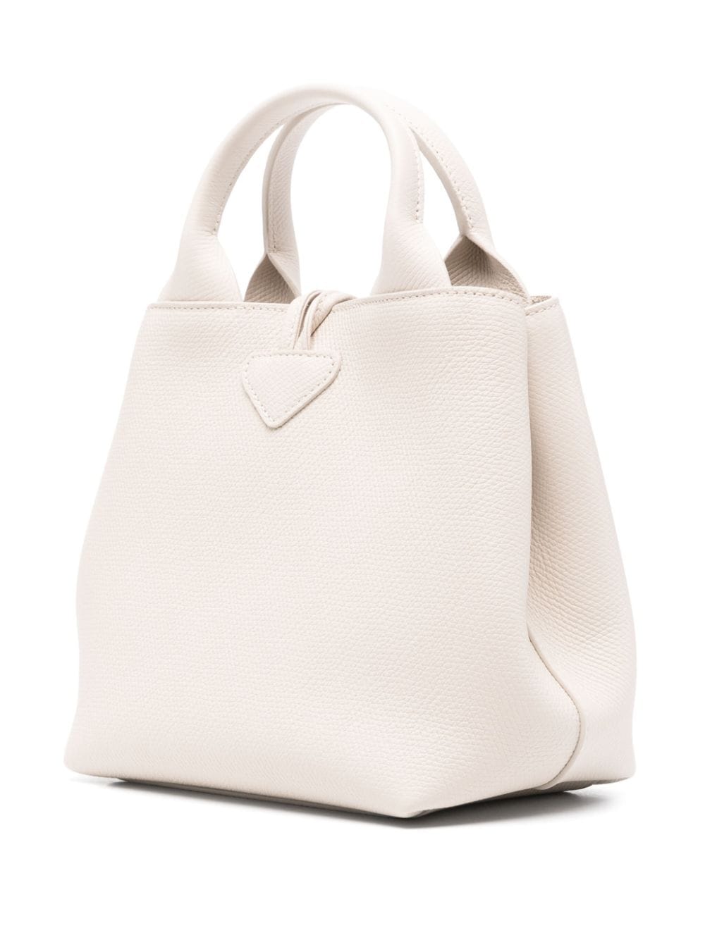 Shop Longchamp Small Le Roseau Leather Tote Bag In White