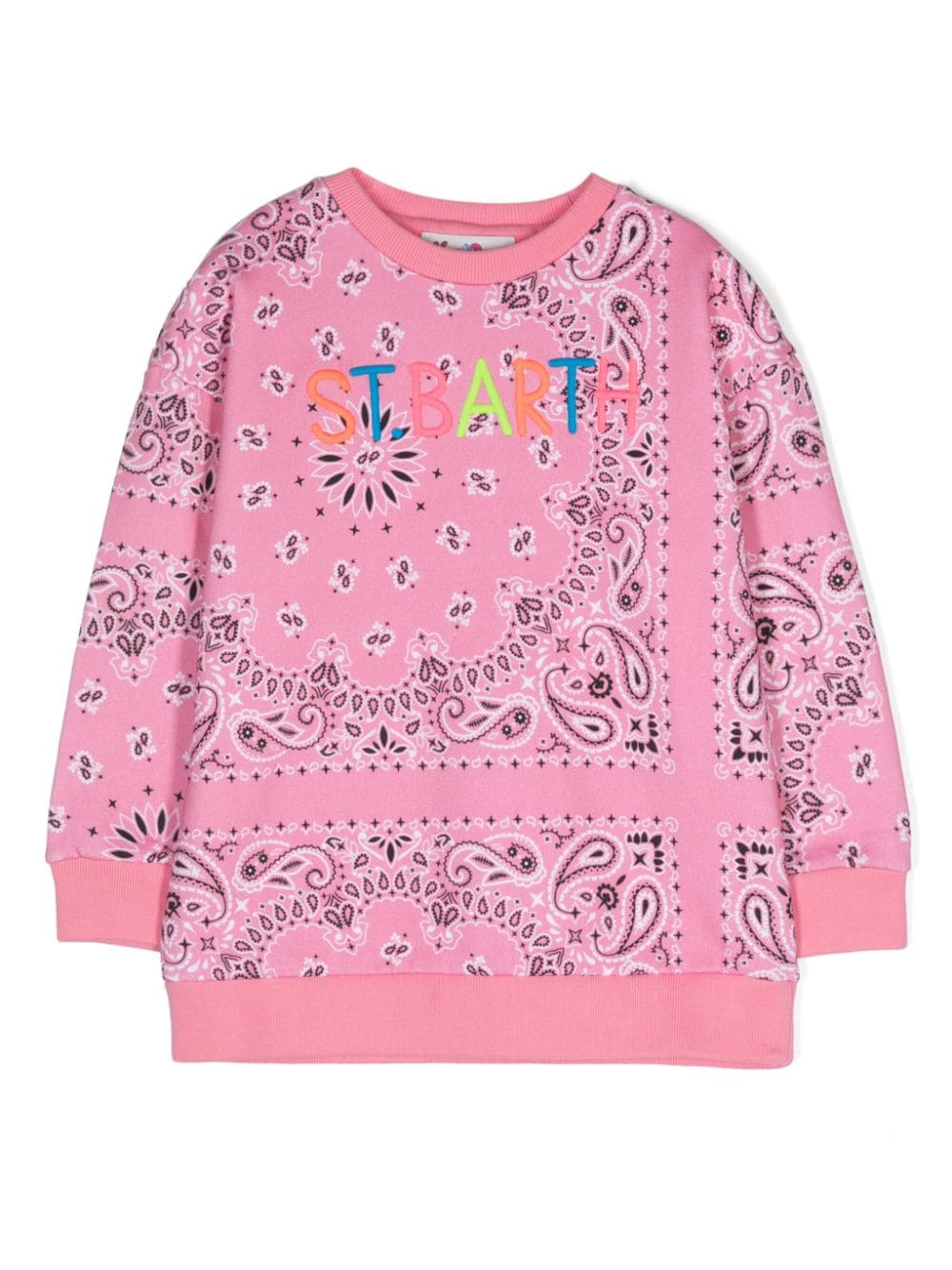 Mc2 Saint Barth Kids' Briony Bandana-print Sweatshirt In Pink