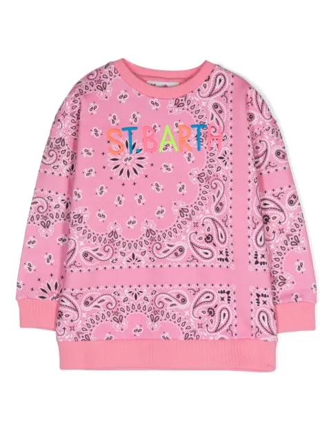 MC2 Saint Barth Kids سويت شيرت 'بريوني' بطبعة باندانا