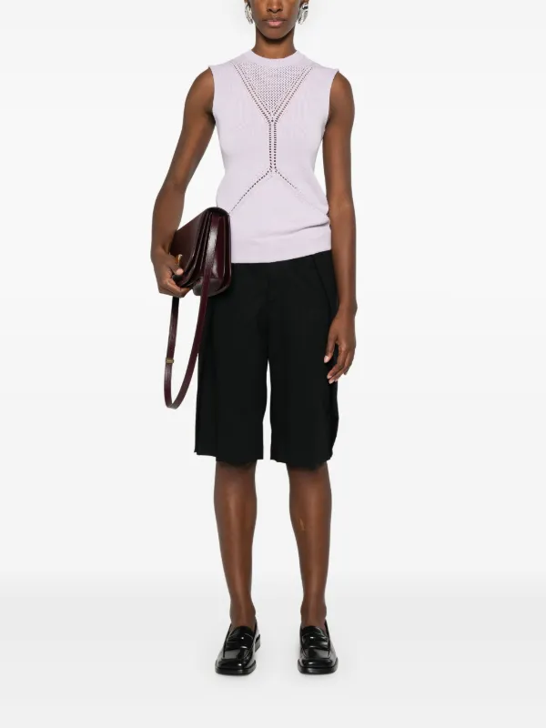ジルサンダー　ニット　ノースリーブ JIL SANDER ジルサンダー ノースリーブニットトップス サックスブルー