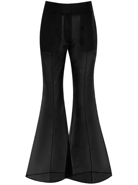 Gabriela Hearst Rhein high-waist flared silk trousers