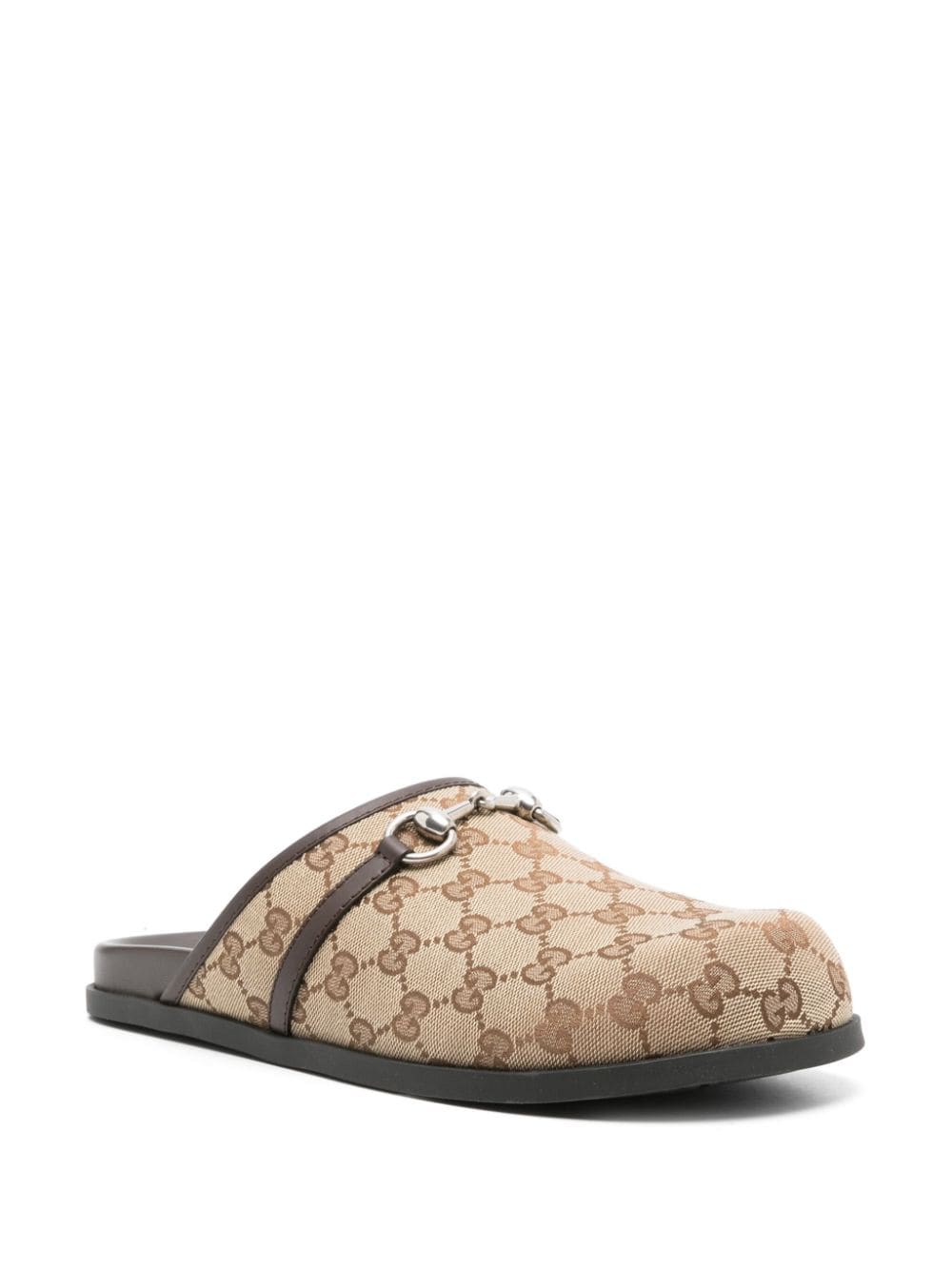 Shop Gucci Horsebit Mules In Neutrals