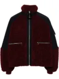 JW Anderson colour-block fleece bomber jacket - Red