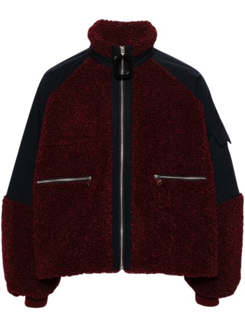 JW Anderson colour-block fleece bomber jacket Men