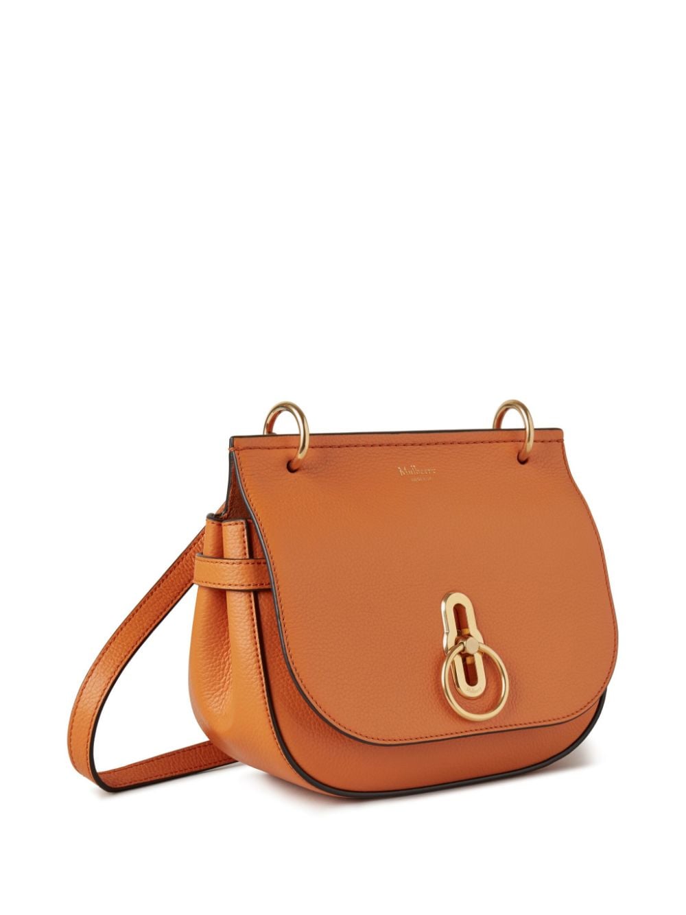 Shop Mulberry Small Amberley Leather Satchel In Orange