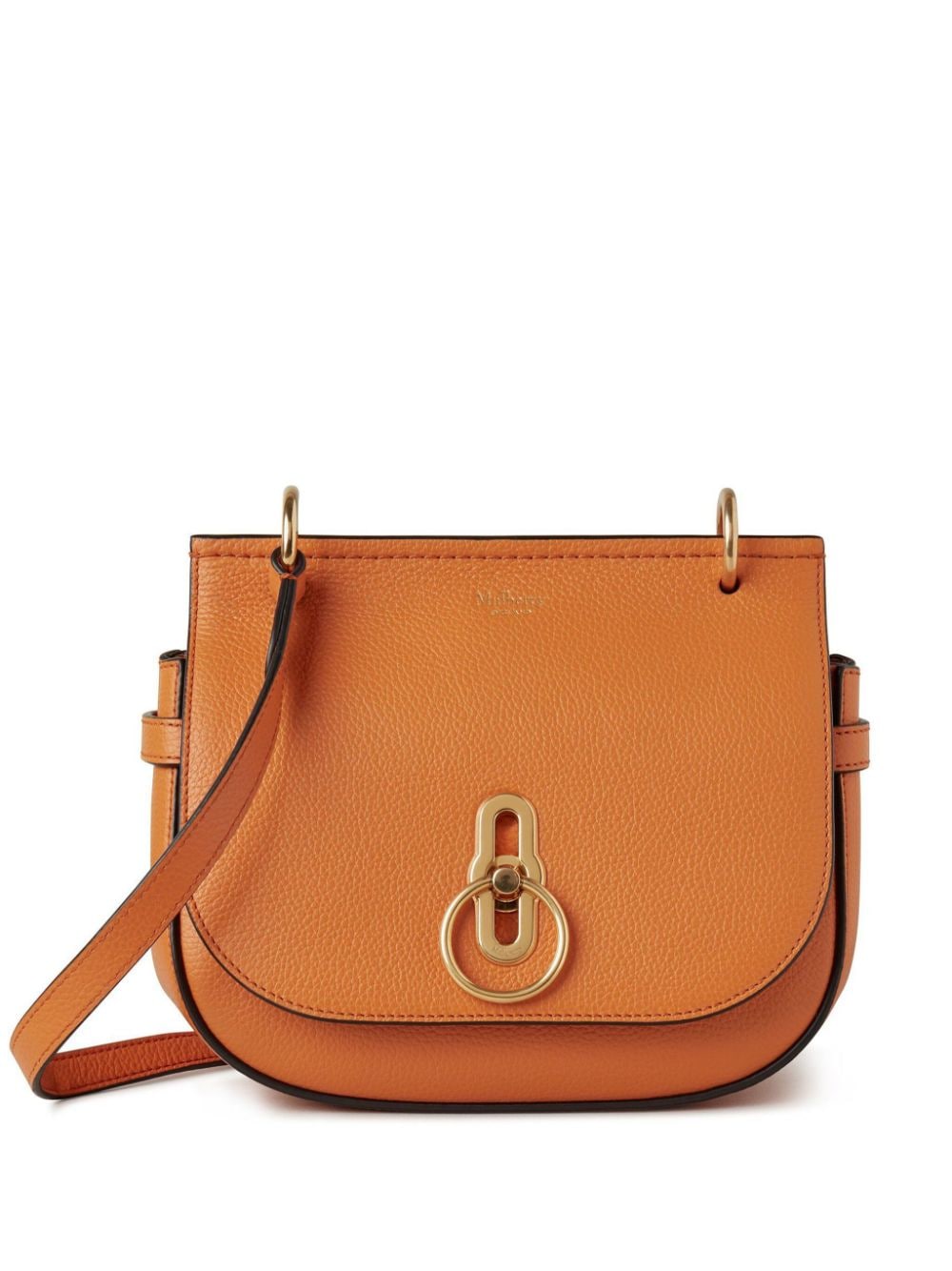 Shop Mulberry Small Amberley Leather Satchel In Orange
