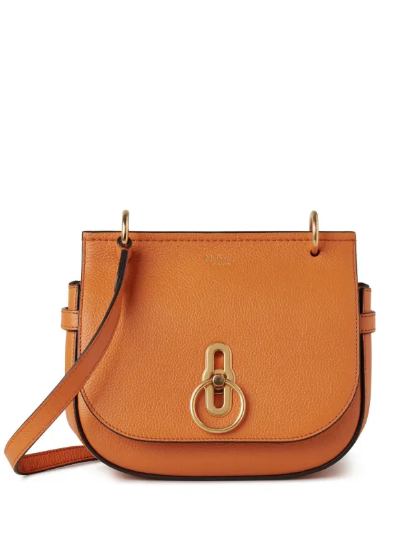 Mulberry Small Amberley Leather Satchel Orange FARFETCH AE