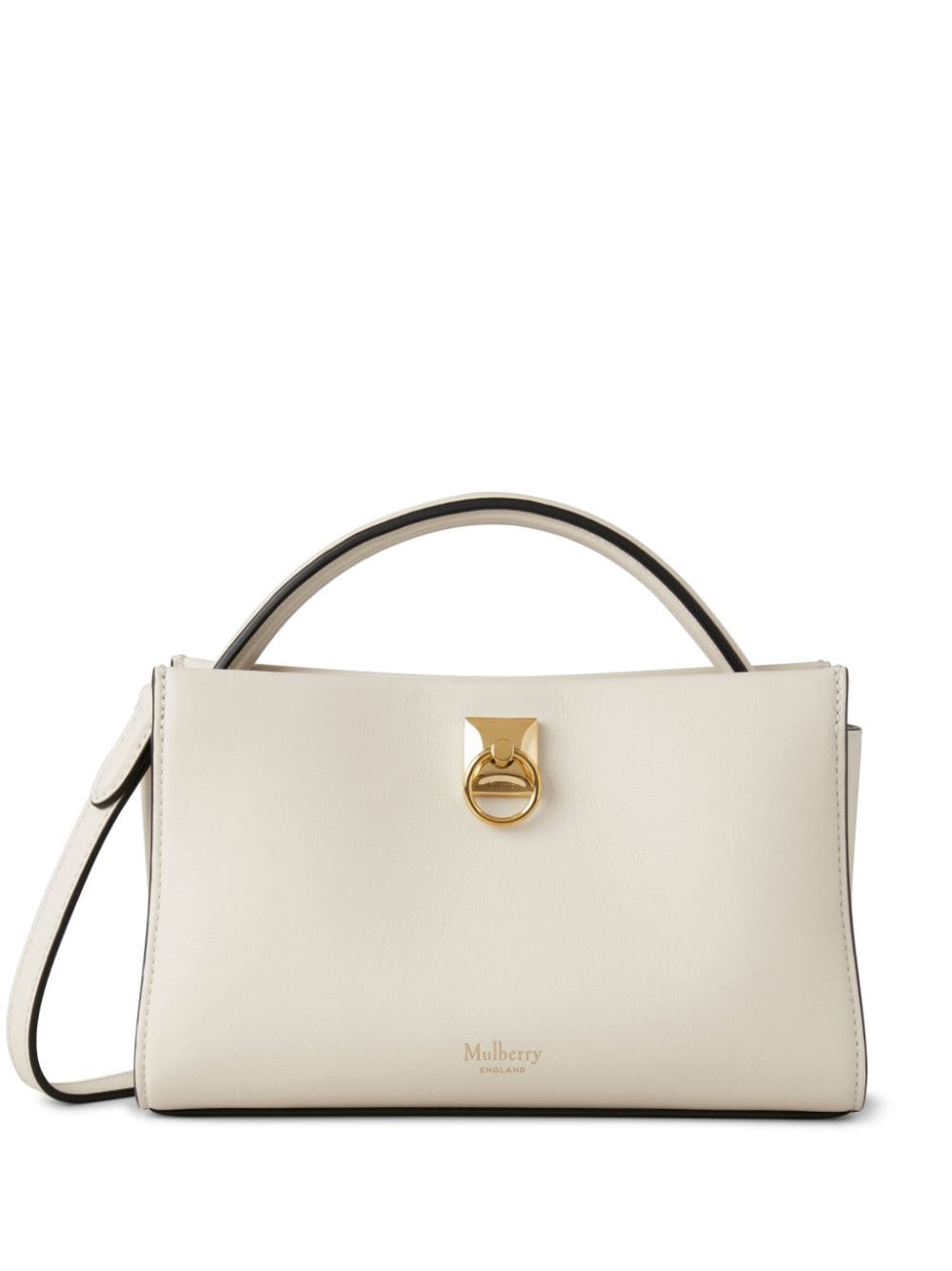 Mulberry Mini Iris Leather Tote Bag In Neutral