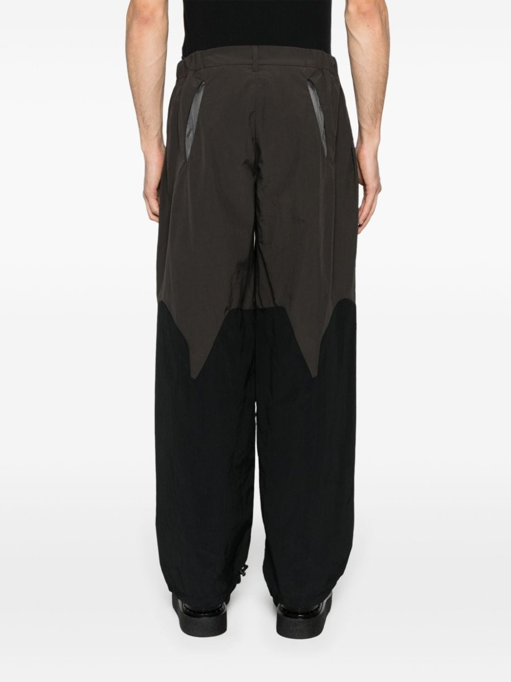 Shop J.lal Aperture Straight Track Pants In Green