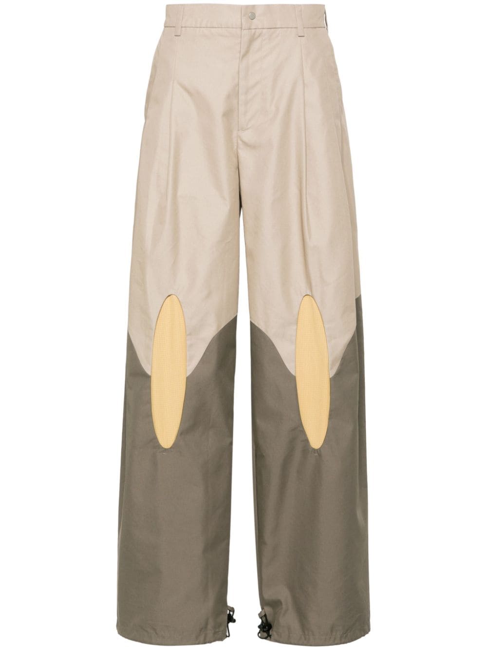 J.lal Aperture Two-tone Track Pants In Neutrals