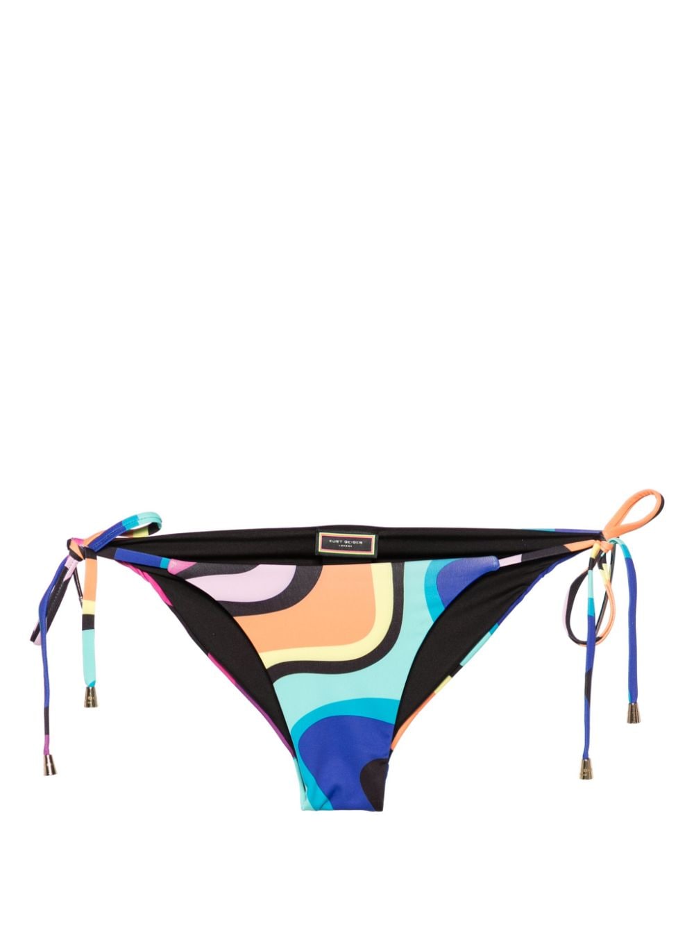 abstract-print strappy bikini bottom